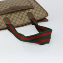 GUCCI GG Supreme Web Sherry Line Tote Bag PVC Beige Red 89 02 997 Auth am9191-7
