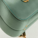 GUCCI Horsebit Backpack Satin Turquoise Blue Gold 005 781 0316 Auth am9199A-15