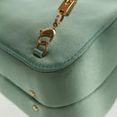 GUCCI Horsebit Backpack Satin Turquoise Blue Gold 005 781 0316 Auth am9199A-18