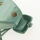 GUCCI Horsebit Backpack Satin Turquoise Blue Gold 005 781 0316 Auth am9199A-22