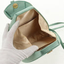 GUCCI Horsebit Backpack Satin Turquoise Blue Gold 005 781 0316 Auth am9199A-23