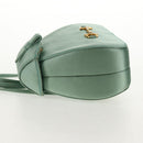 GUCCI Horsebit Backpack Satin Turquoise Blue Gold 005 781 0316 Auth am9199A-3