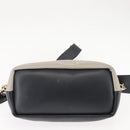 Chloe Bailey Hand Bag Leather 2way Black Beige gold Auth am9201-5