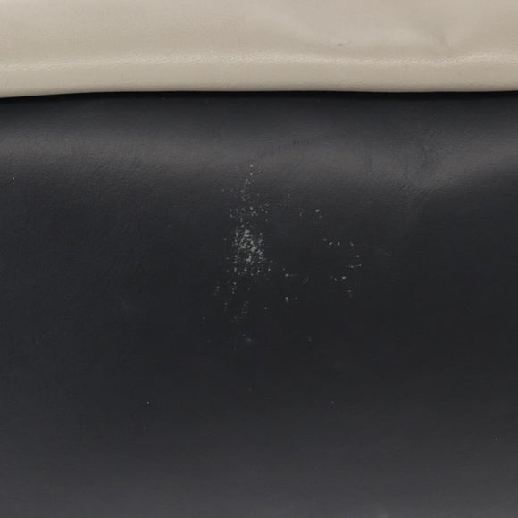 Chloe Bailey Hand Bag Leather 2way Black Beige gold Auth am9201