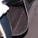 Chloe Bailey Hand Bag Leather 2way Black Beige gold Auth am9201-25