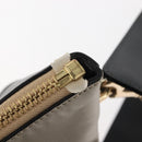 Chloe Bailey Hand Bag Leather 2way Black Beige gold Auth am9201-10