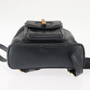 GUCCI Bamboo Backpack Leather Navy Gold 003 58 0030 Auth am9202-5