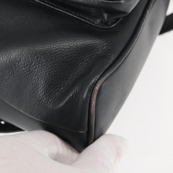 GUCCI Bamboo Backpack Leather Navy Gold 003 58 0030 Auth am9202