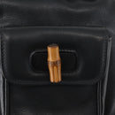 GUCCI Bamboo Backpack Leather Navy Gold 003 58 0030 Auth am9202-20