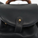 GUCCI Bamboo Backpack Leather Navy Gold 003 58 0030 Auth am9202-21