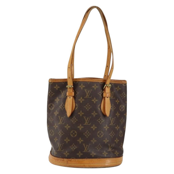 LOUIS VUITTON Monogram Bucket PM Shoulder Bag M42238 LV Auth am9204