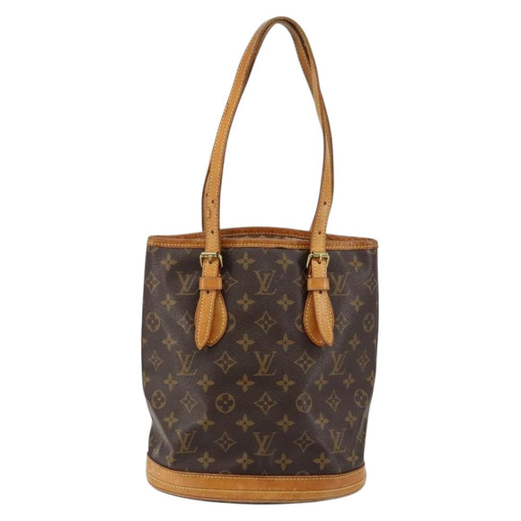 LOUIS VUITTON Monogram Bucket PM Shoulder Bag M42238 LV Auth am9204