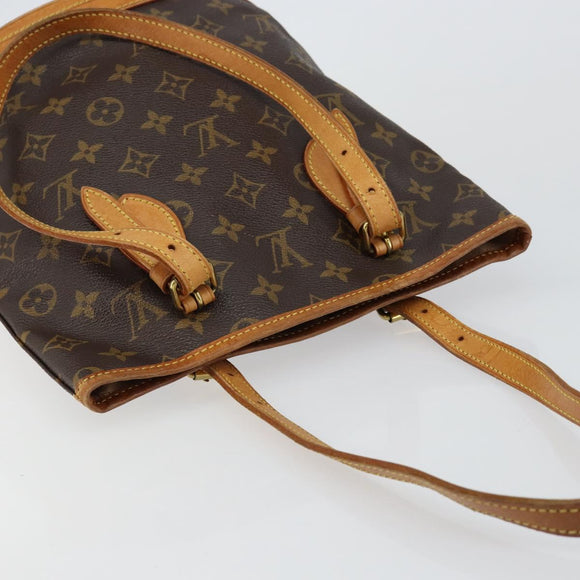 LOUIS VUITTON Monogram Bucket PM Shoulder Bag M42238 LV Auth am9204