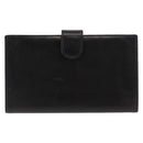 CHANEL Long Wallet Lamb Skin Black CC Auth am9206-2