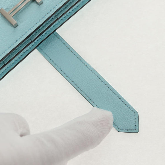 HERMES Bane Souffle Wallet Shave Light Blue Auth am9208SM
