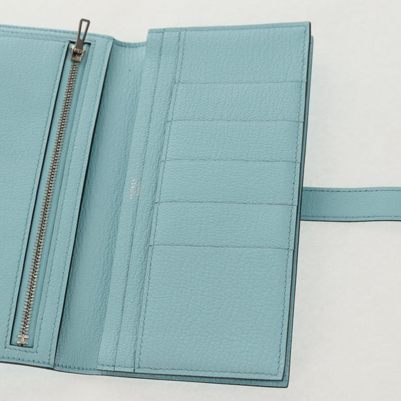 HERMES Bane Souffle Wallet Shave Light Blue Auth am9208SM
