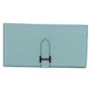 HERMES Bane Souffle Wallet Shave Light Blue Auth am9208SM-14