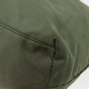 PRADA Tote Bag Nylon Khaki Gold Auth am9209-14