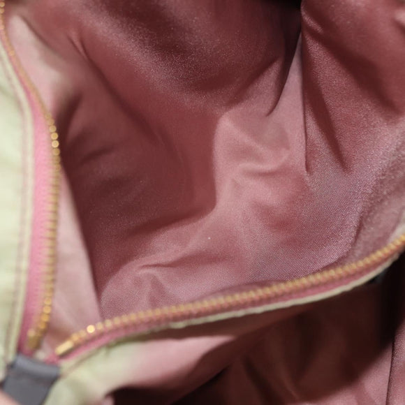 PRADA Tote Bag Nylon Khaki Gold Auth am9209