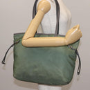 PRADA Tote Bag Nylon Khaki Gold Auth am9209-21