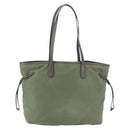 PRADA Tote Bag Nylon Khaki Gold Auth am9209-2