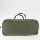 PRADA Tote Bag Nylon Khaki Gold Auth am9209-5