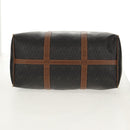 Christian Dior Honeycomb Canvas Boston Bag PVC Black Gold Auth am9211-5