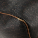 Christian Dior Honeycomb Canvas Boston Bag PVC Black Gold Auth am9211-16