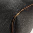 Christian Dior Honeycomb Canvas Boston Bag PVC Black Gold Auth am9211-17