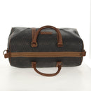 Christian Dior Honeycomb Canvas Boston Bag PVC Black Gold Auth am9211-7