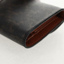 CELINE Triomphe Compact Wallet PVC Black Auth am9212M-16