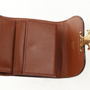 CELINE Triomphe Compact Wallet PVC Black Auth am9212M-20