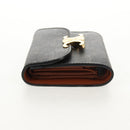 CELINE Triomphe Compact Wallet PVC Black Auth am9212M-3