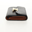 CELINE Triomphe Compact Wallet PVC Black Auth am9212M-4