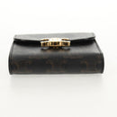 CELINE Triomphe Compact Wallet PVC Black Auth am9212M-6