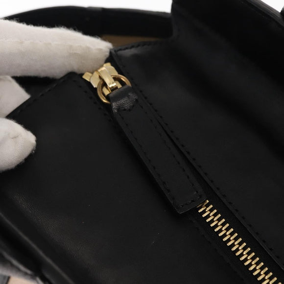 Chloe Alison Tote Bag Leather Pink Black Auth am9218