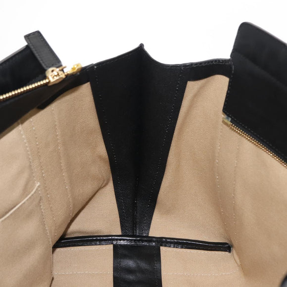 Chloe Alison Tote Bag Leather Pink Black Auth am9218