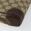 GUCCI GG Supreme Clutch Bag PVC Beige Gold 014 89 0094 Auth am9221-16