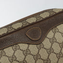 GUCCI GG Supreme Clutch Bag PVC Beige Gold 014 89 0094 Auth am9221-8