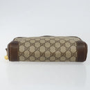 GUCCI GG Supreme Clutch Bag PVC Beige Gold 014 89 0094 Auth am9221-6
