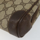 GUCCI GG Supreme Clutch Bag PVC Beige Gold 014 89 0094 Auth am9221-7