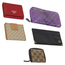 Dunhill Bottega Gucci Celine PRADA Wallet 5Set Black Red beige Auth am9223-1