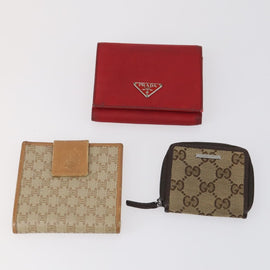 Dunhill Bottega Gucci Celine PRADA Wallet 5Set Black Red beige Auth am9223 - 0