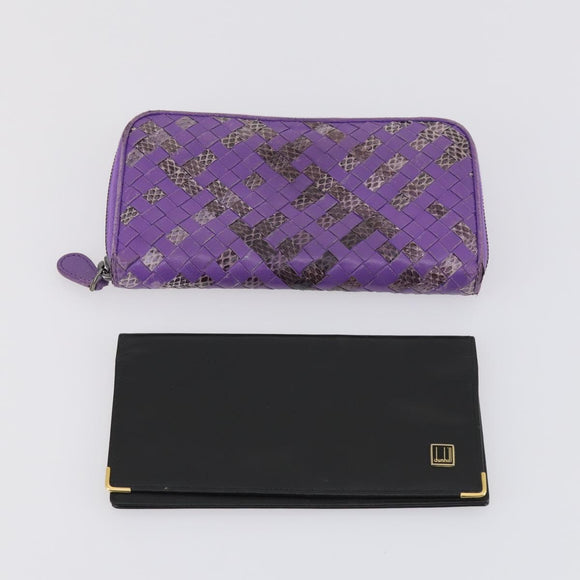 Dunhill Bottega Gucci Celine PRADA Wallet 5Set Black Red beige Auth am9223