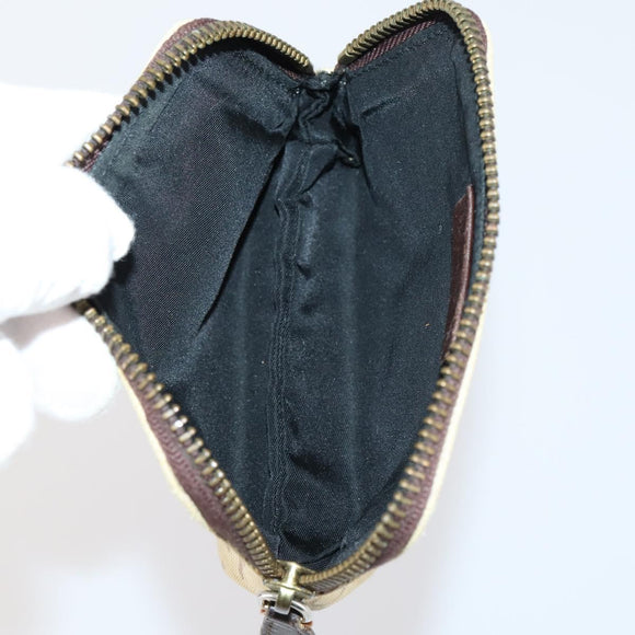 FENDI Bulgari Gucci GG Canvas Pouch Canvas 3Set Black Beige pink Auth am9226