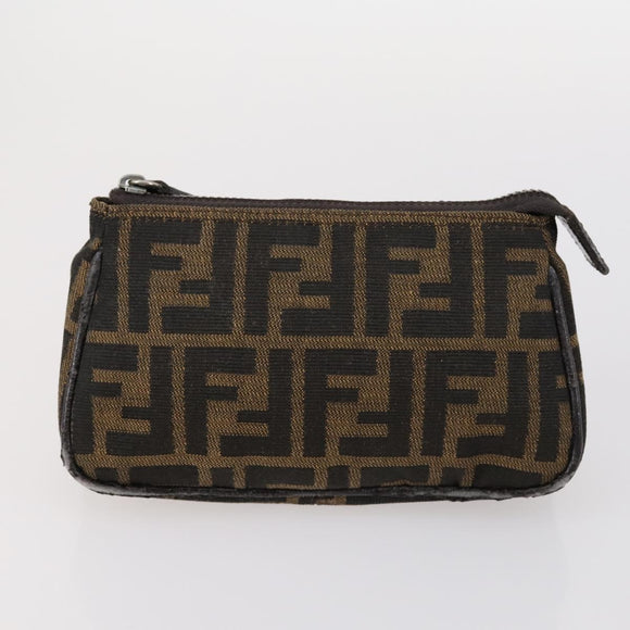 FENDI Bulgari Gucci GG Canvas Pouch Canvas 3Set Black Beige pink Auth am9226