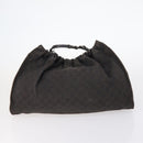 GUCCI GG Canvas Supreme Bamboo Bag Nylon PVC 3Set Beige Black Auth am9227-10