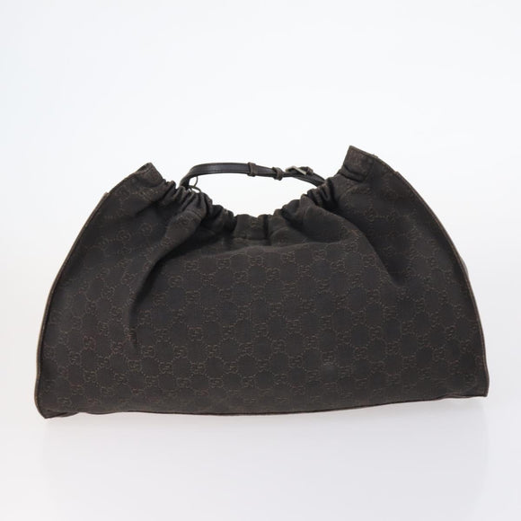 GUCCI GG Canvas Supreme Bamboo Bag Nylon PVC 3Set Beige Black Auth am9227