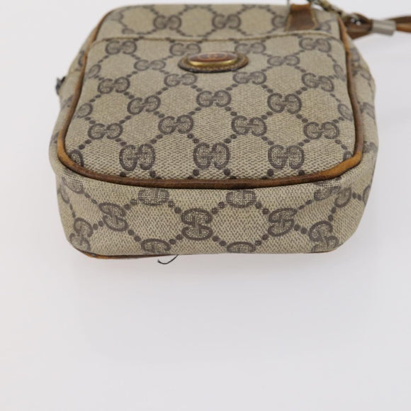 GUCCI GG Canvas Supreme Bamboo Bag Nylon PVC 3Set Beige Black Auth am9227