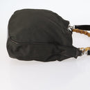 GUCCI GG Canvas Supreme Bamboo Bag Nylon PVC 3Set Beige Black Auth am9227-4